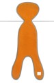 simple wool wkładka antypotowa do fotelika do 87 cm wzrostu z wełny merino 0-13 kg pomarańczowa