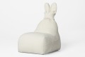 Uszata pufa siedzisko z oparciem Funny Bunny Teddy - Off White The Brooklyn Kids