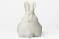 Uszata pufa siedzisko z oparciem Funny Bunny Teddy - Off White The Brooklyn Kids zdejmowany pokrowiec