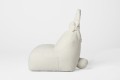 Uszata pufa siedzisko z oparciem Funny Bunny Teddy - Off White The Brooklyn Kids wypełnienie eko granulat