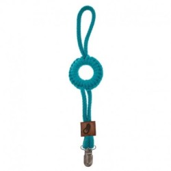 Sznurkowa zawieszka z kółkiem do smoczka Dark Teal/ Hi Little One