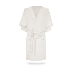 Szlafrok damski ciążowy kimono Ecri Cloud Dancer BabySteps