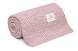 Kocyk z wełny merino 100% powder pink - pudrowy róż / My Memi