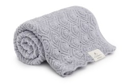 Kocyk Pearl z wełny merino 100% Grey/ My Memi