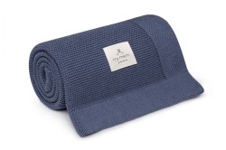 Bambusowy kocyk 80x100 denim - granatowy / My Memi