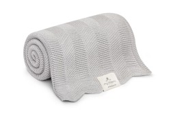 Bambusowy kocyk light grey 80x100 fir / My Memi
