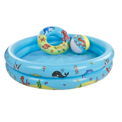 Zestaw basen dziecięcy, koło treningowe i piłka plażowa / The Swim Essentials