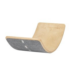 Deska do balansowania z filcem dla dzieci 80x30cm Drewniany Balance Board Naturalny / MeowBaby
