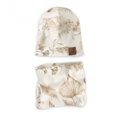 Komplet prążkowany czapka i komin Boho / BabySteps
