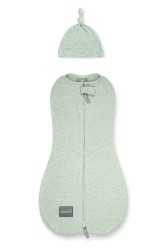 Otulacz FIRST STEP z czapką Melanżowy Mięta / Sleepee
