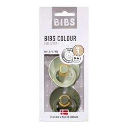 Smoczek uspokajający 2 szt kauczuk Hevea SAGE & GREEN HUNTER S / BIBS