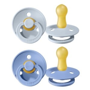 Smoczek uspokajający 2 szt kauczuk Hevea SKY BLUE I BABY BLUE S / BIBS