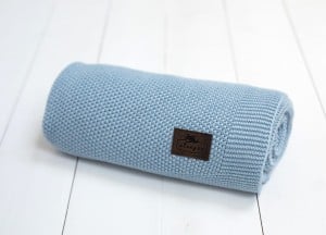 Bambusowy Kocyk 80x100 Bamboo Touch Baby Blue - niebieski / Sleepee