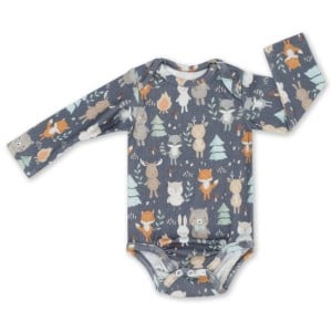 Body niemowlęce długi rękaw Woodland Grey / Color Stories