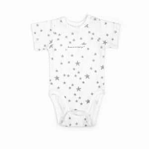 Body dziecięce krótki rękaw 62 cm MilkyWay White / Color Stories