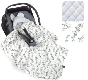 Kocyk do fotelika Eucalyptus Gray / Babysteps