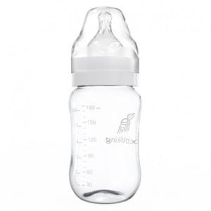 Antykolkowa butelka szklana dla niemowląt Szeroka 180 ml / Eco Viking