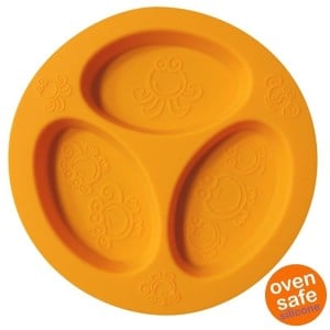 Silikonowy talerzyk trójdzielny Orange 4m+/ oogaa