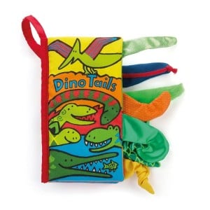 Książeczka materiałowa z ogonkami Dino 21 cm / JellyCat