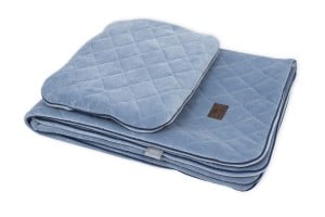 Kocyk welurowy z poduszką Royal Baby Denim - niebieski / Sleepee