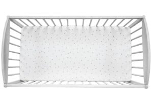 Prześcieradło do łóżeczka We care Szare Kropki 120x60 / Sleepee