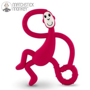 Terapeutyczny gryzak masujący ze szczoteczką Red / Matchstick Monkey