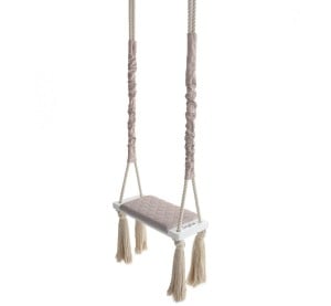 Huśtawka wisząca do pokoju WoodSwing Soft Pink / Babysteps