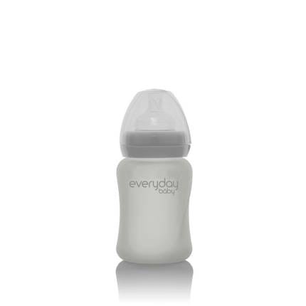 everyday baby szklana butelka ze smoczkiem s 150 ml szara