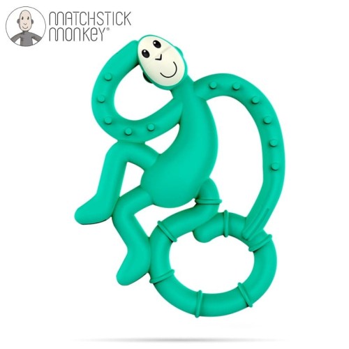 Gryzak masujący ze szczoteczką green Matchstick Monkey