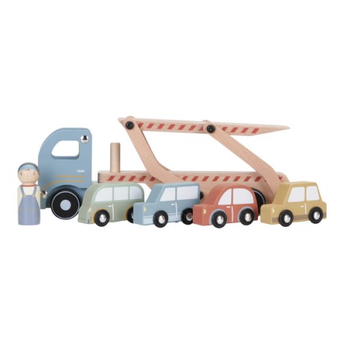 zabawka dla dzieci drewniane auta i laweta