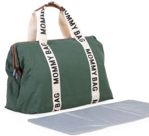 torba mommy bag signature zielona childhome