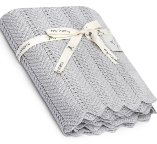 Bambusowy kocyk light grey 80x100 feather My Memi