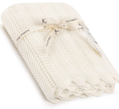 Bambusowy kocyk cream 80x100 feather My Memi