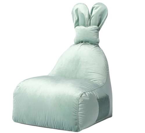 Pufa siedzisko Funny Bunny velvet miętowa The Brooklyn Kids