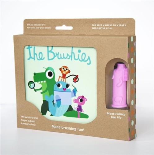 Szczoteczka silikonowa na palec The Brushies Świnka Pinkey