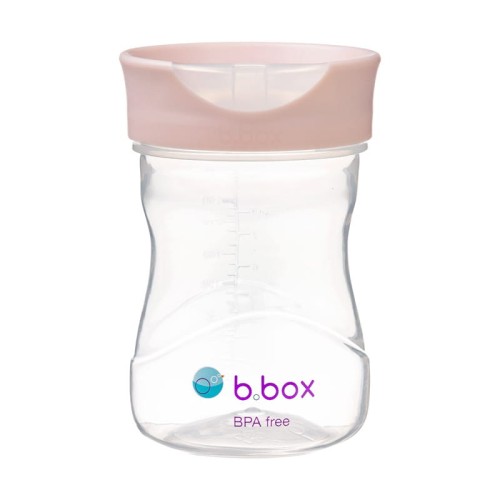 Kubek do nauki picia dla dziecka kubek treningowy plastikowy 240 ml różowy b.box