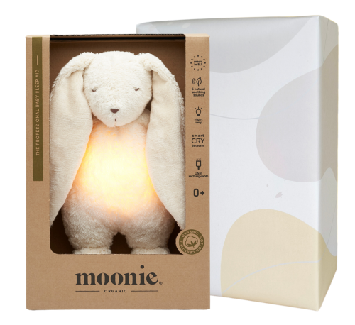 moonie 2.0 polar szumiacy krolik organic z lampka nocna