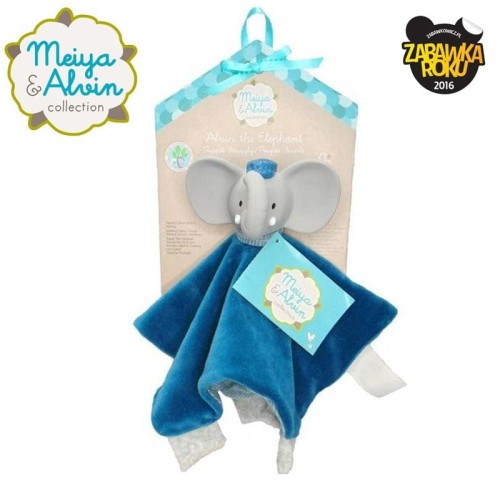 Przytulanka Alvin organiczny gryzak Słoń - Meiya&amp; Alvin