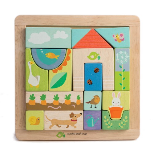 Drewniana łamigłówka Ogród - Tender Leaf Toys