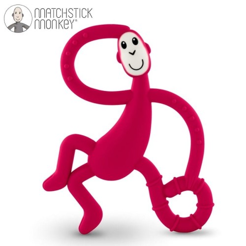 Terapeutyczny gryzak ze szczoteczką Red- Matchstick Monkey przód