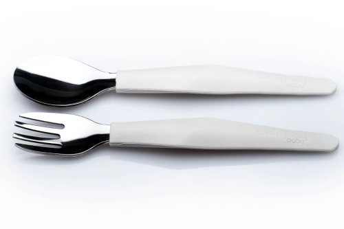 Sztućce ze stali nierdzewnej stonowana szarość / Everyday Baby