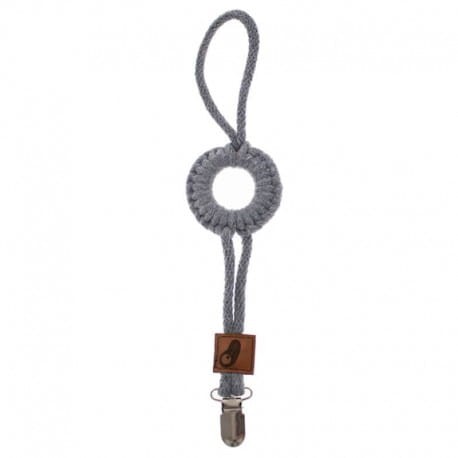 Sznurkowa zawieszka z kółkiem do smoczka Dark Oak Hi Little One 