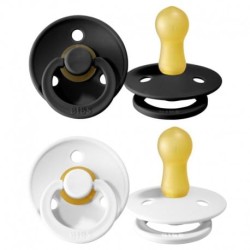 Smoczek uspokajający 2 szt BLACK & WHITE S / BIBS