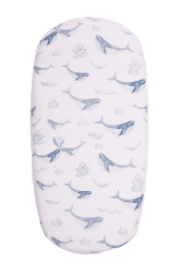 Prześcieradło z gumką do gondoli Wielorybi Świat / Beloff
