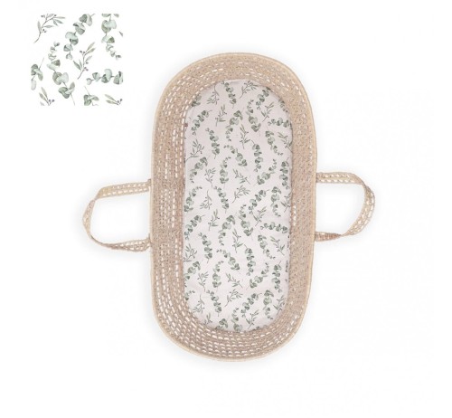 Bawełniane prześcieradło do gondoli Eucalyptus / BabySteps