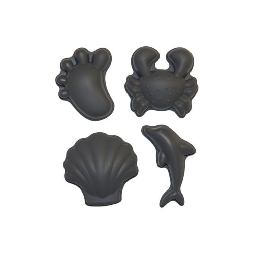 silikonowe foremki do piasku 4szt ciemno szare scrunch