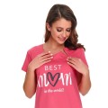 Koszulka idealna w ciąży i do karmienia bawełniana Hot Pink Doctor Nap