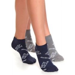 Skarpety damskie dwupak Best Mom szaro-granatowe / Doctor Nap