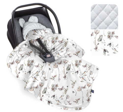 Otulacz kocyk do fotelika Natura Szary Gray / BabySteps 