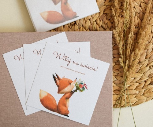 Kartka z okazji narodzin dziecka Witaj na świecie 